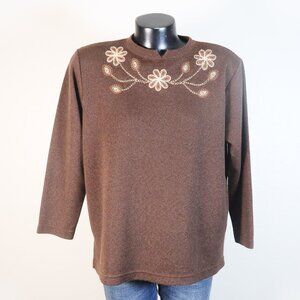 Vintage Bon Worth 3/4 Sleeve Top Size SP